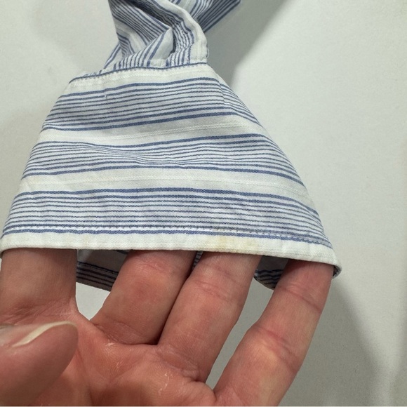 Frank And Eileen Relaxed Eileen Shirt Button Front Blue Stripe - Picture 7 of 8